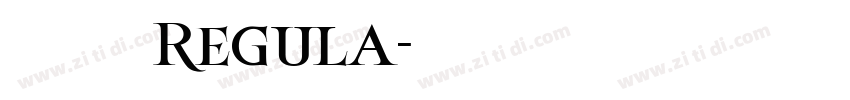 蝉羽芭比熊 Regula字体转换